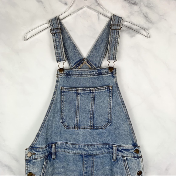 Wild Fable Distressed Hi-Rise Denim Jean Overalls - Picture 3 of 8